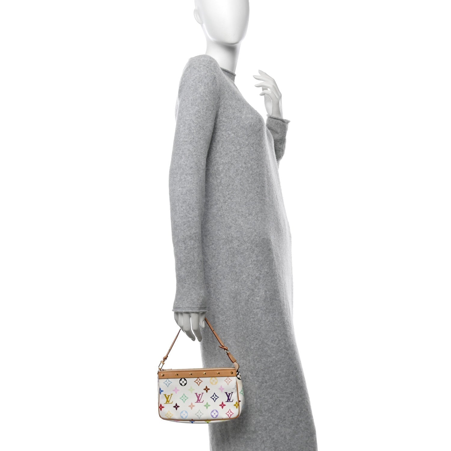 Monogram Multicolor Pochette Accessories White