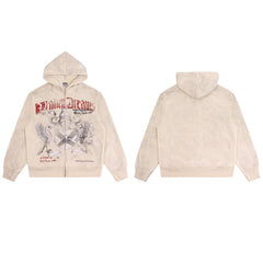 Vale Forever Guardian Zip Up Hoodie Cream