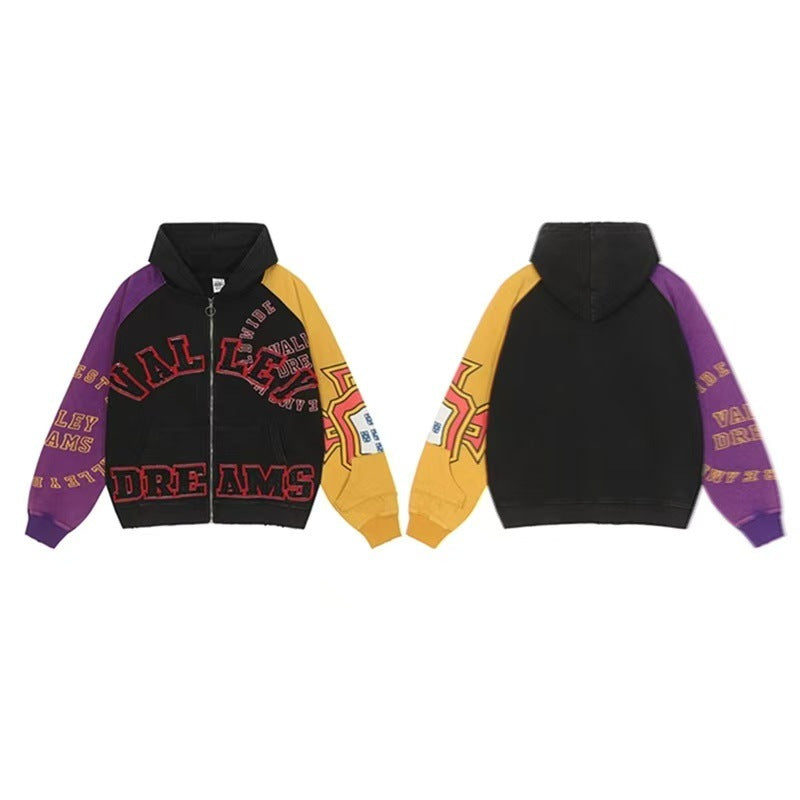 Vale Forever Crest Zip Up Hoodie Black