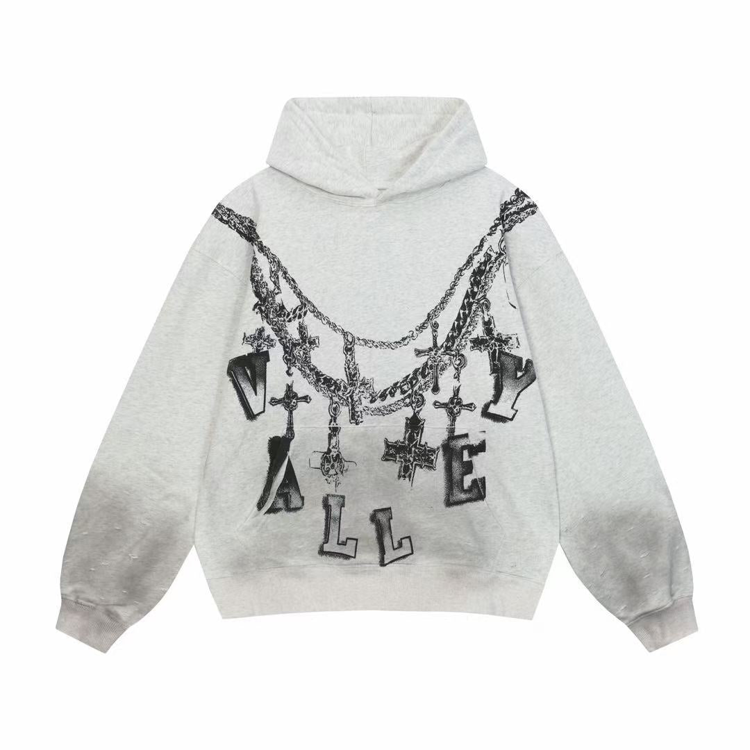 Vale Forever Big Chain Hoodie Grey