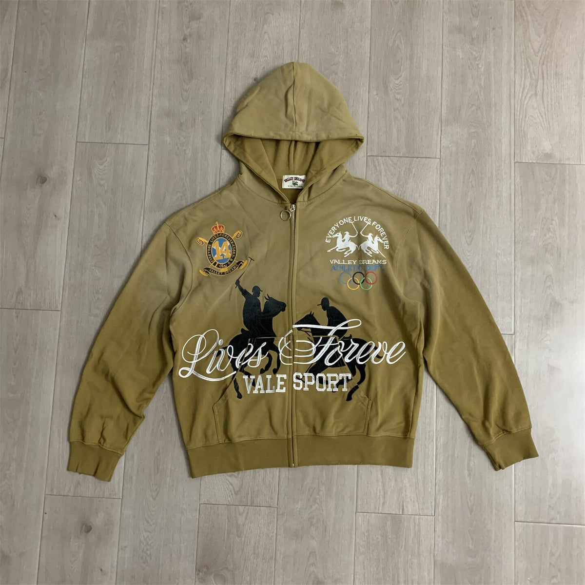 Vale Forever Vanderbilt Zip Up Hoodie Brown
