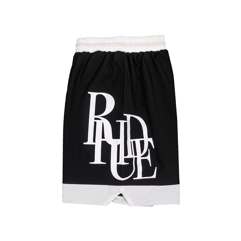Rhude Summer New Color-Plaid Big Logo Print Short Pants