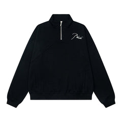Rhude Half-zip oversized casual hoodie