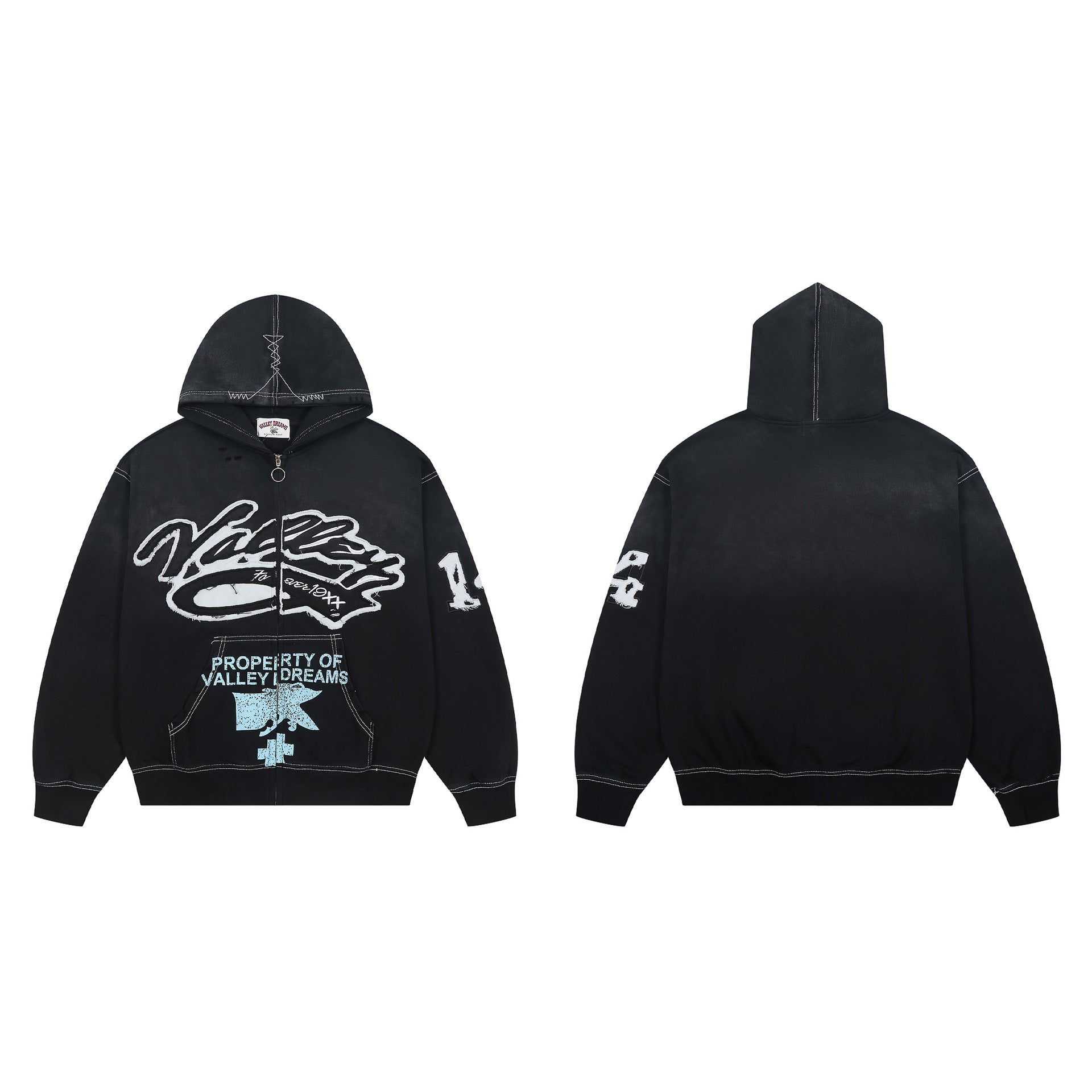 Vale Forever Religion Zip-Up Hoodie Black