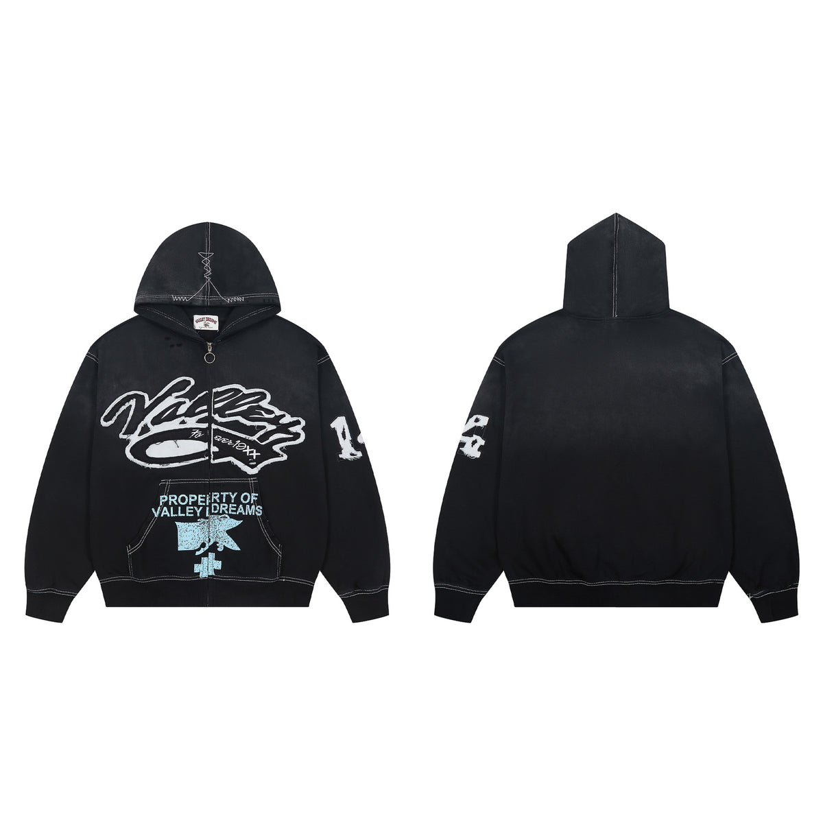 Vale Forever Religion Zip-Up Hoodie Black