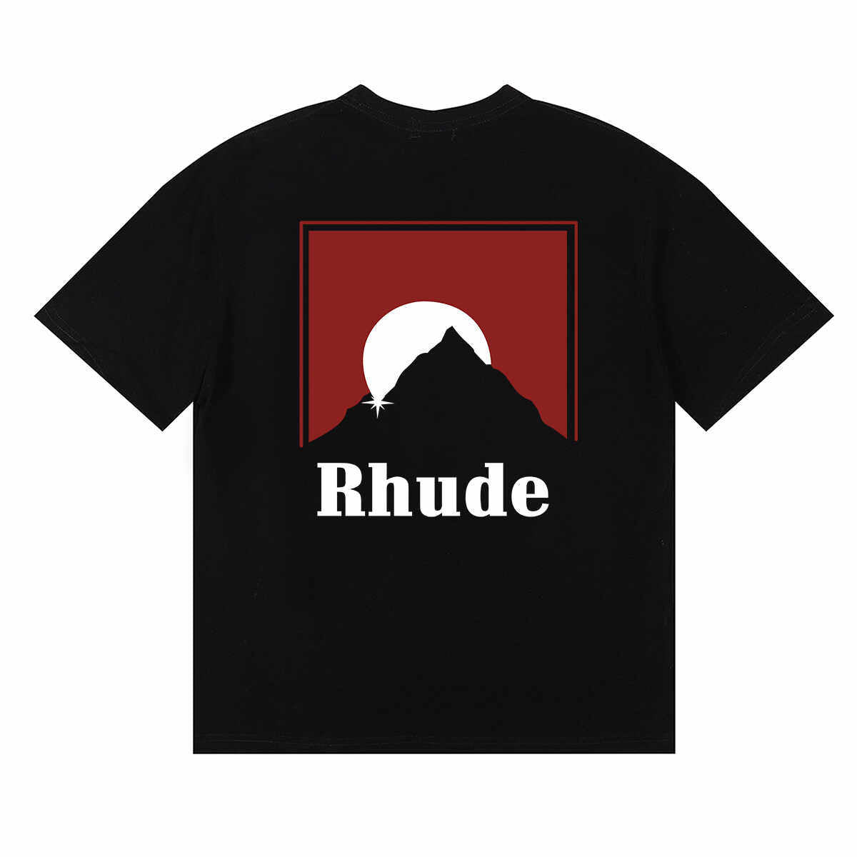 Rhude Marlboro Classic Red Sunset Print Cotton T-Shirt
