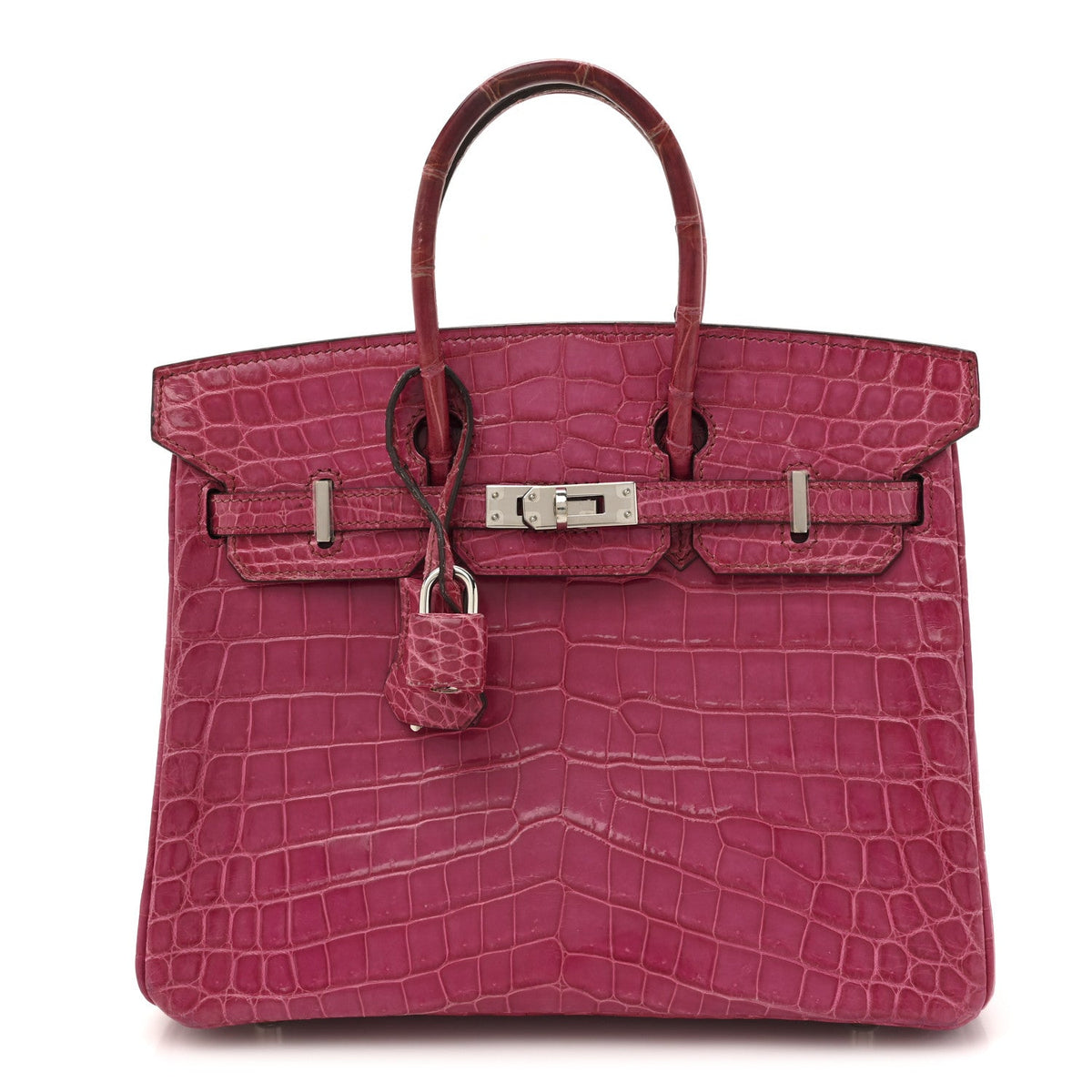 Shiny Niloticus Crocodile Birkin 25 Rose Scheherazade