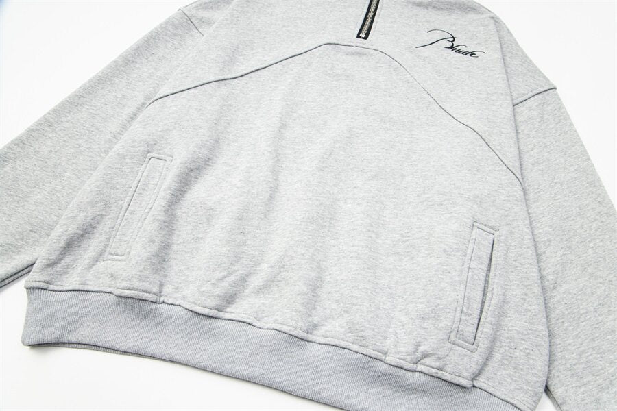 Rhude Half-zip oversized casual hoodie