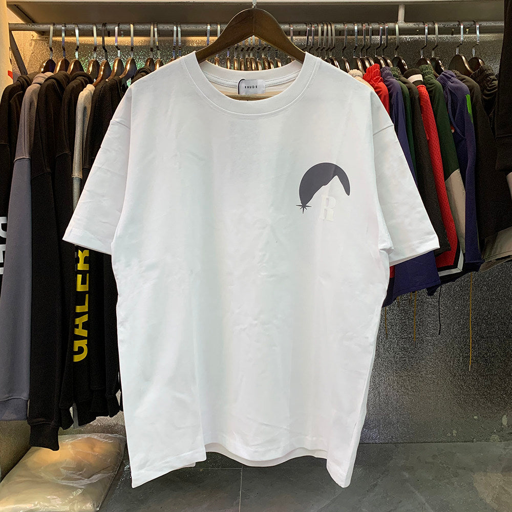 Rhude Race Patch Commemorative Pure Cotton T-shirt