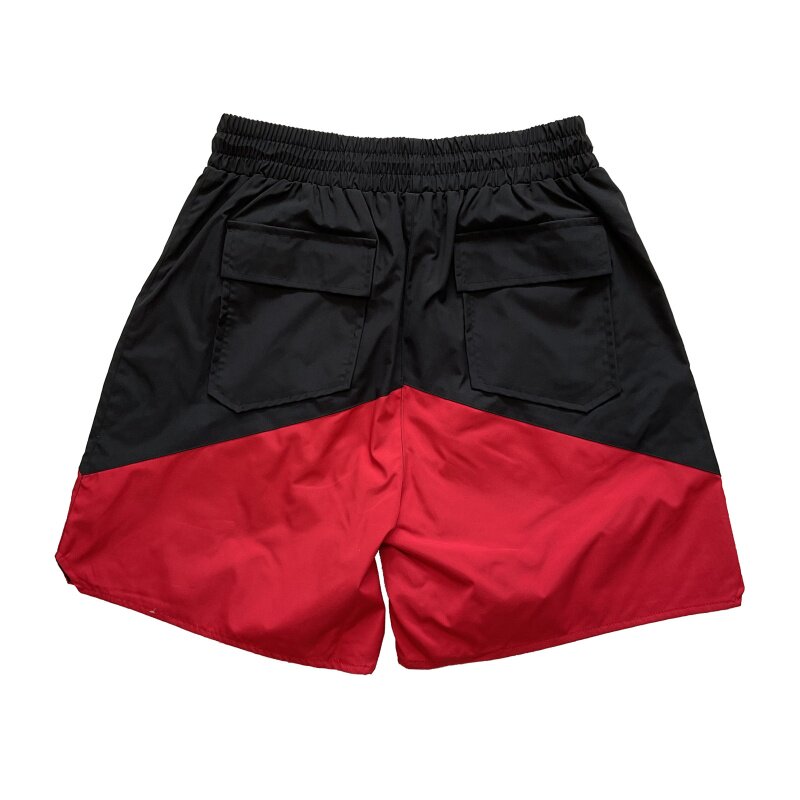 Rhude Contrasting color patchwork shorts