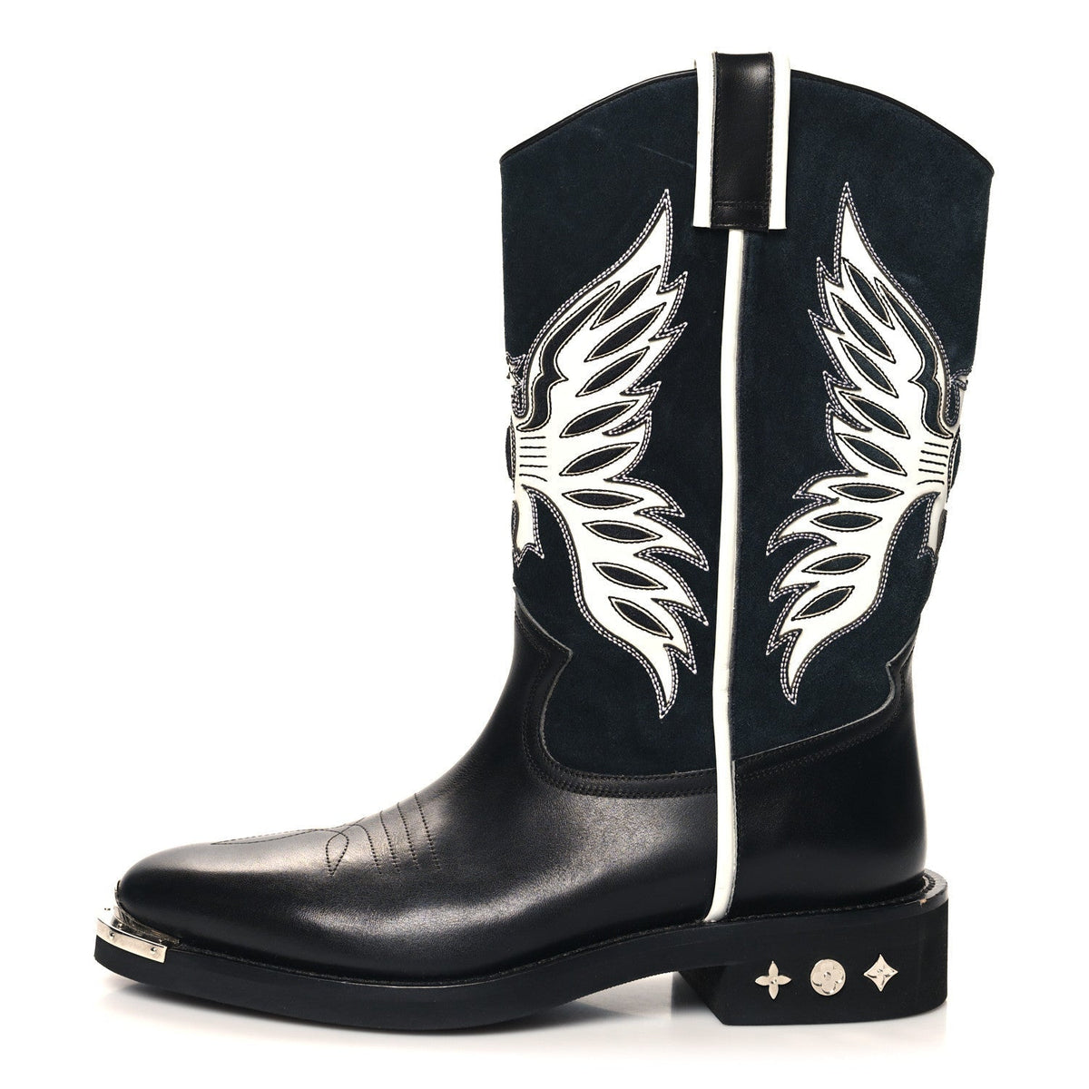 Calfskin Canyon Mens Cowboy Boots 9 Black