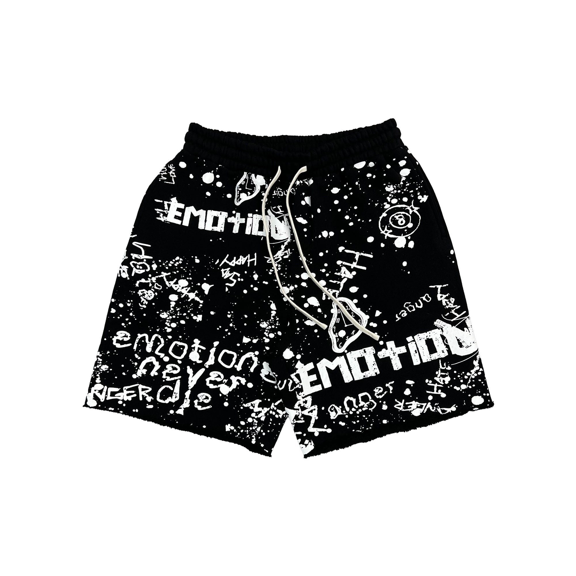 MIXED EMOTION Black “Graffiti” Shorts