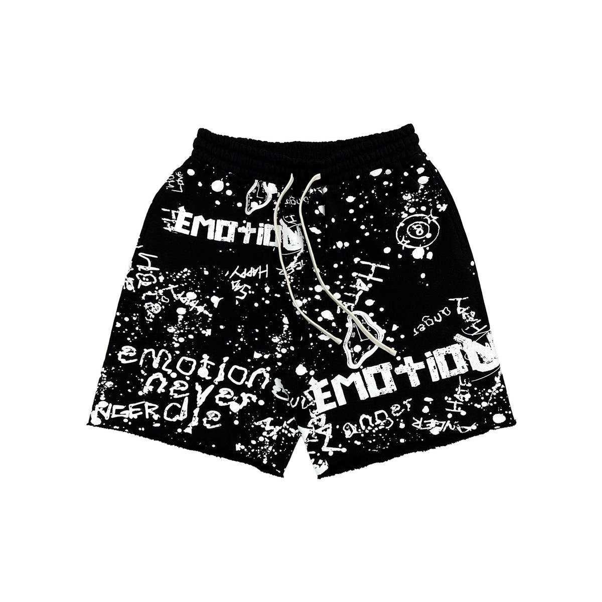 MIXED EMOTION Black “Graffiti” Shorts