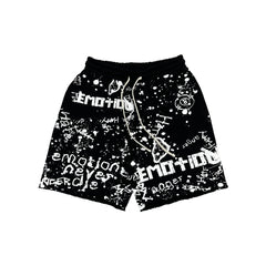 MIXED EMOTION Black “Graffiti” Shorts