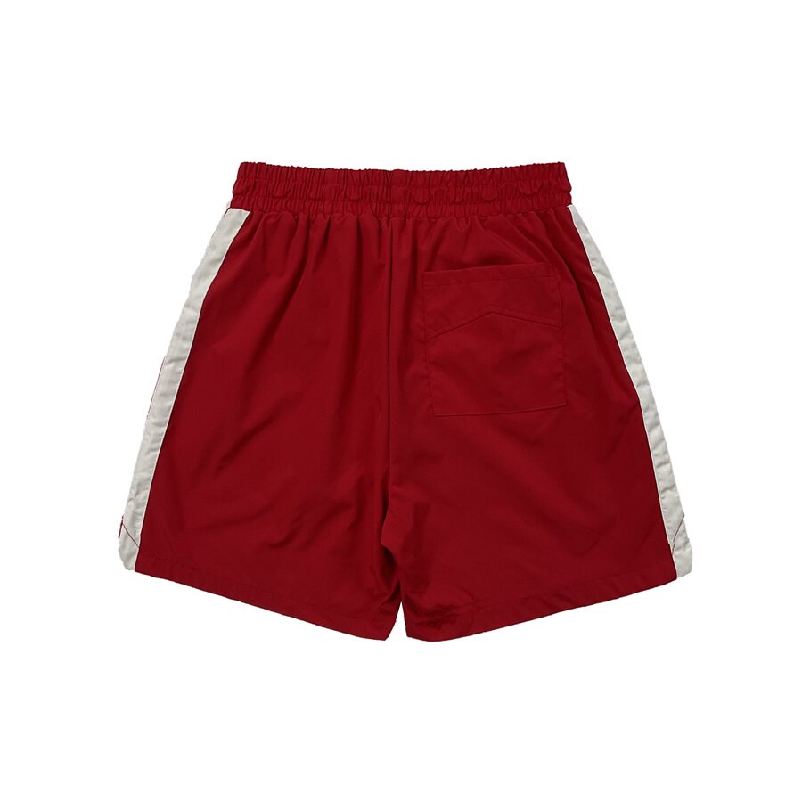 Rhude Contrasting color patchwork drawstring short pants