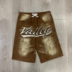 Vale Forever Splatter Paint Distressed Denim Shorts