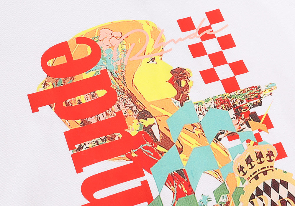 Rhude HUDE pattern printed T-shirt