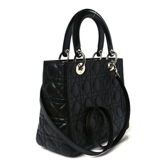 Lambskin Cannage Medium Lady Dior Black