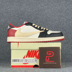 (CUSTOM) Air JORDAN 1 LOW 'BLACK RED'