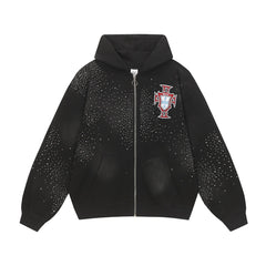 Vale Forever Pluto Cluster Zip Up Hoodie Black