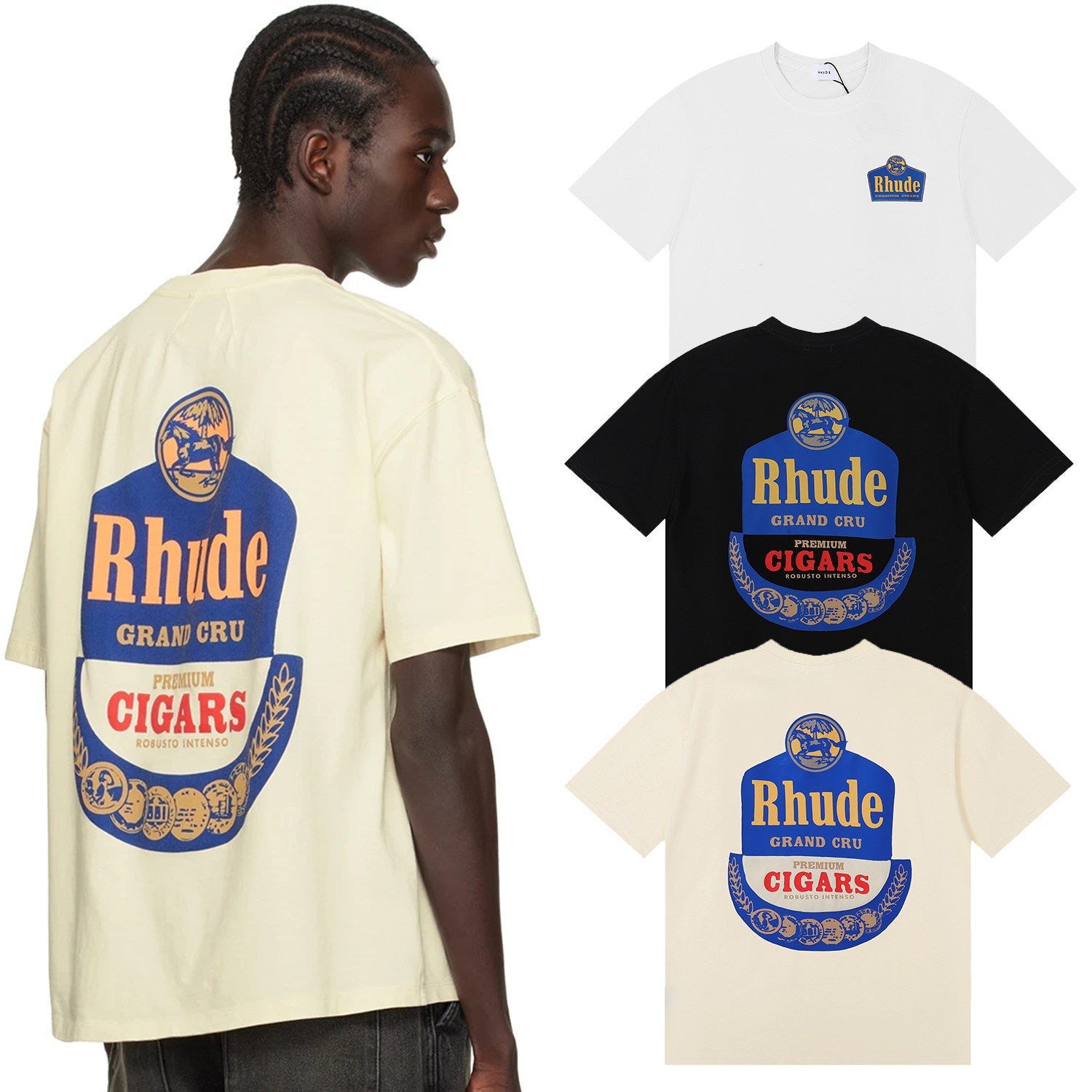 Rhude Grand Cru printed short sleeve T-shir