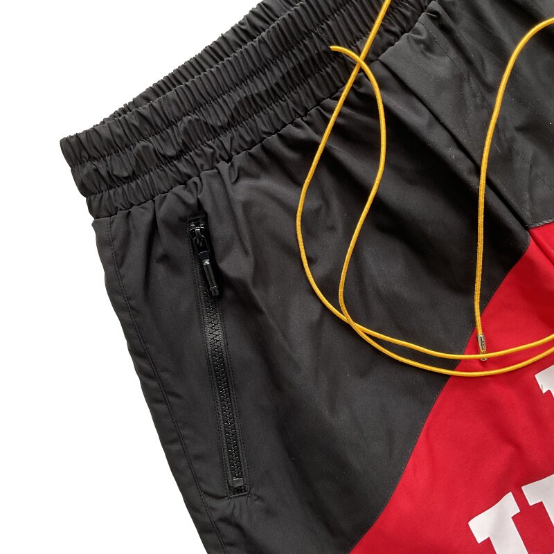 Rhude Contrasting color patchwork shorts
