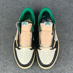 (Custom) Air Jordan 1 Low 'Black Green'