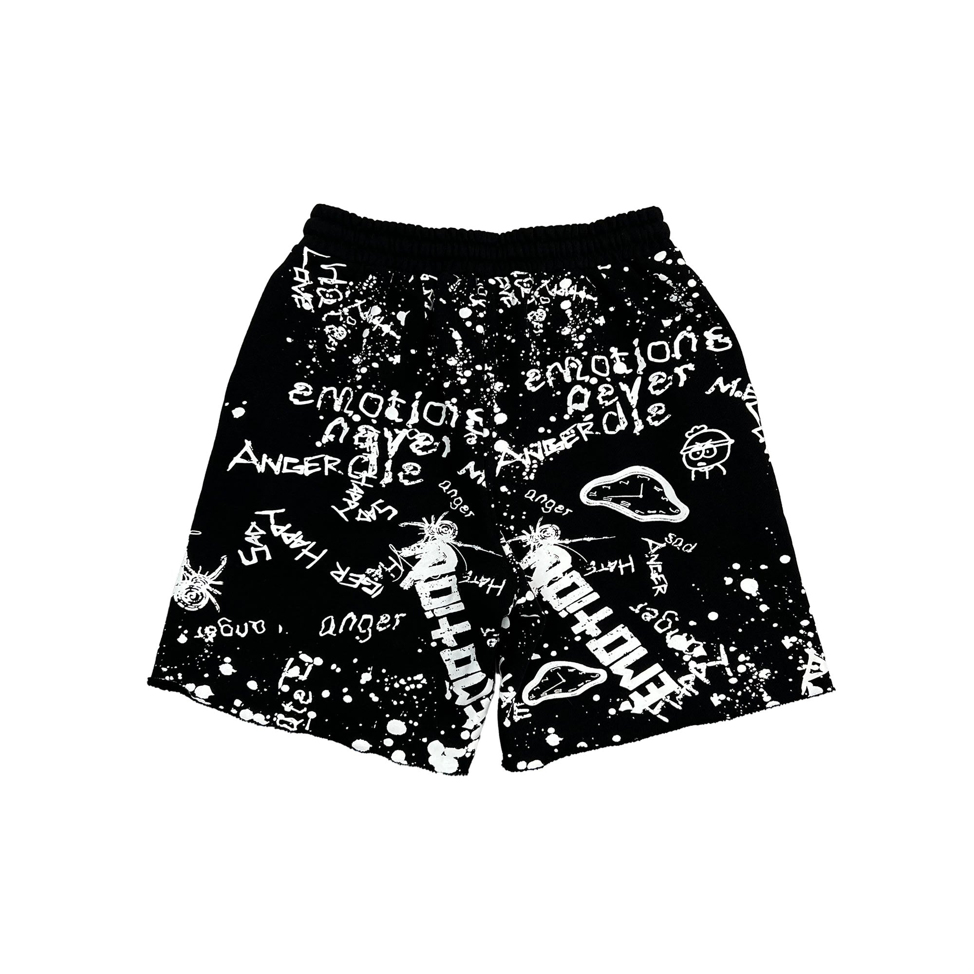 MIXED EMOTION Black “Graffiti” Shorts