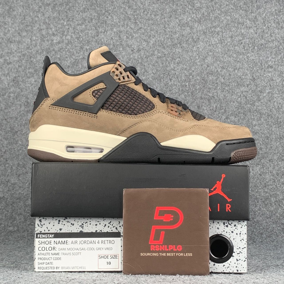 Travis Scott x Air Jordan 4 Retro 'Dark Mocha' Sample