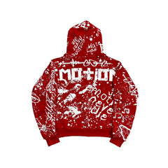 MIXED EMOTION Red “Graffiti” Hoodie