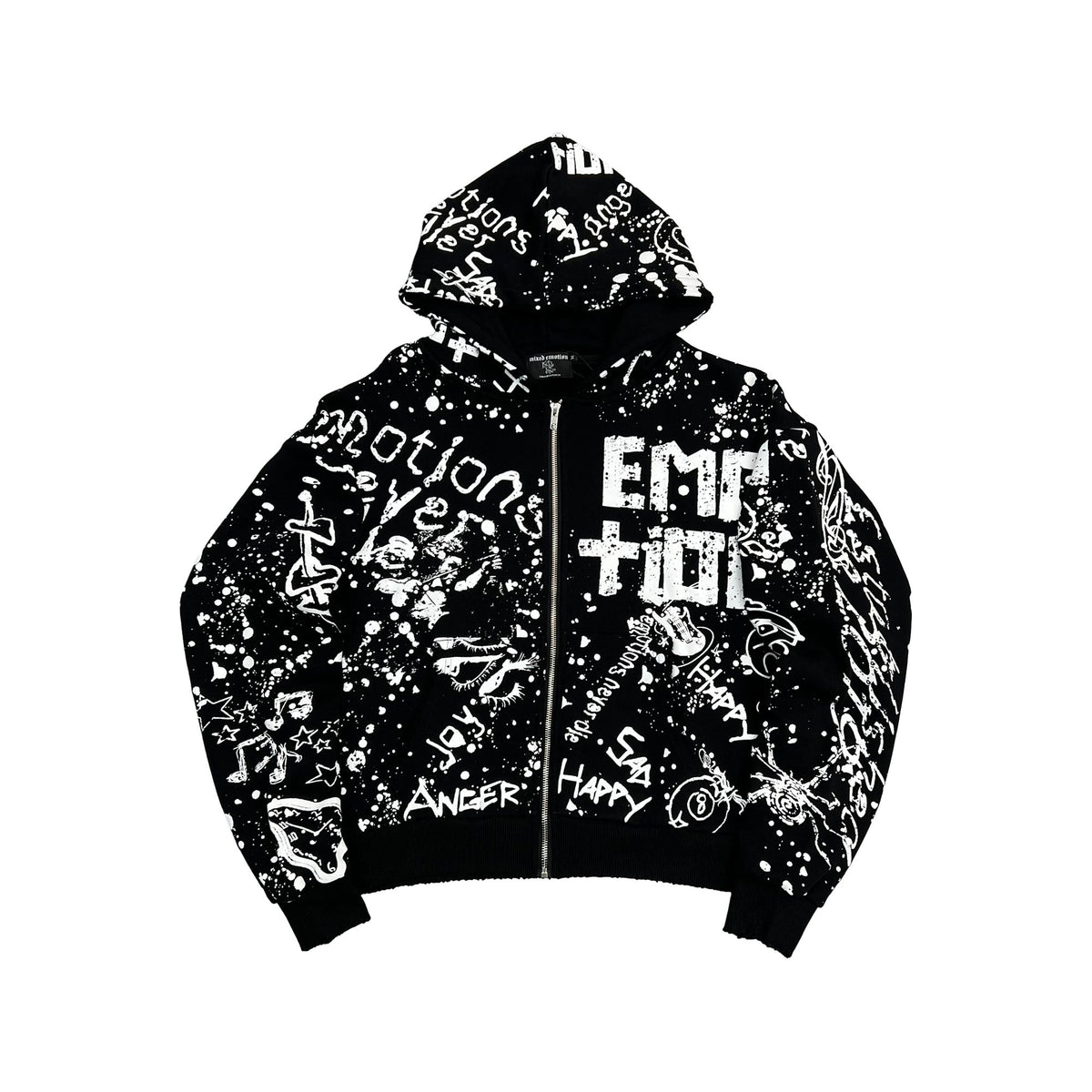 MIXED EMOTION Black “Graffiti” Hoodie