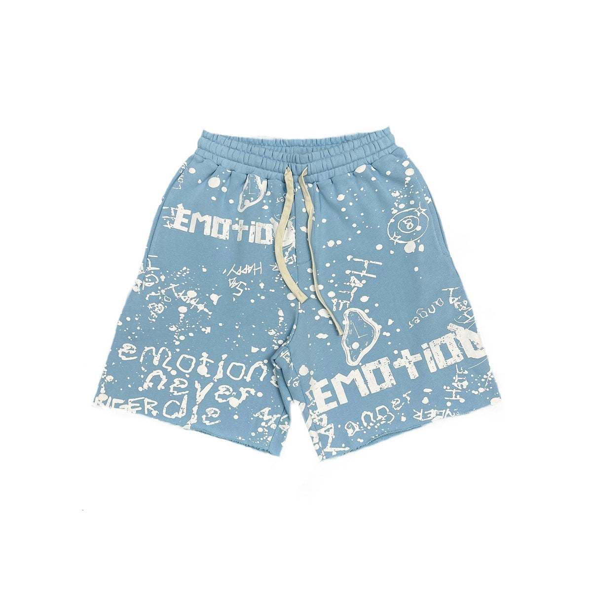 MIXED EMOTION Blue “Graffiti” Shorts