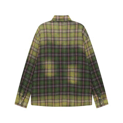 Vale Valley Retro Plaid Rhinestone Long Sleeve Shirt