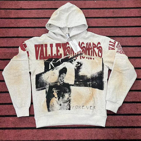 Vale Valley Patchwork Graphic Letter High Street Hoodie