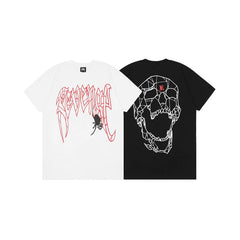 Revenge Dark Grunge Skull Sketch Oversized Tee