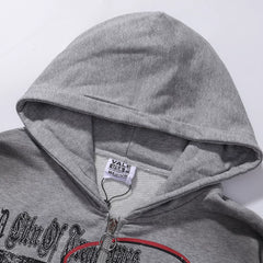 Vale Valley American High Street Graphic Zip Hoodie