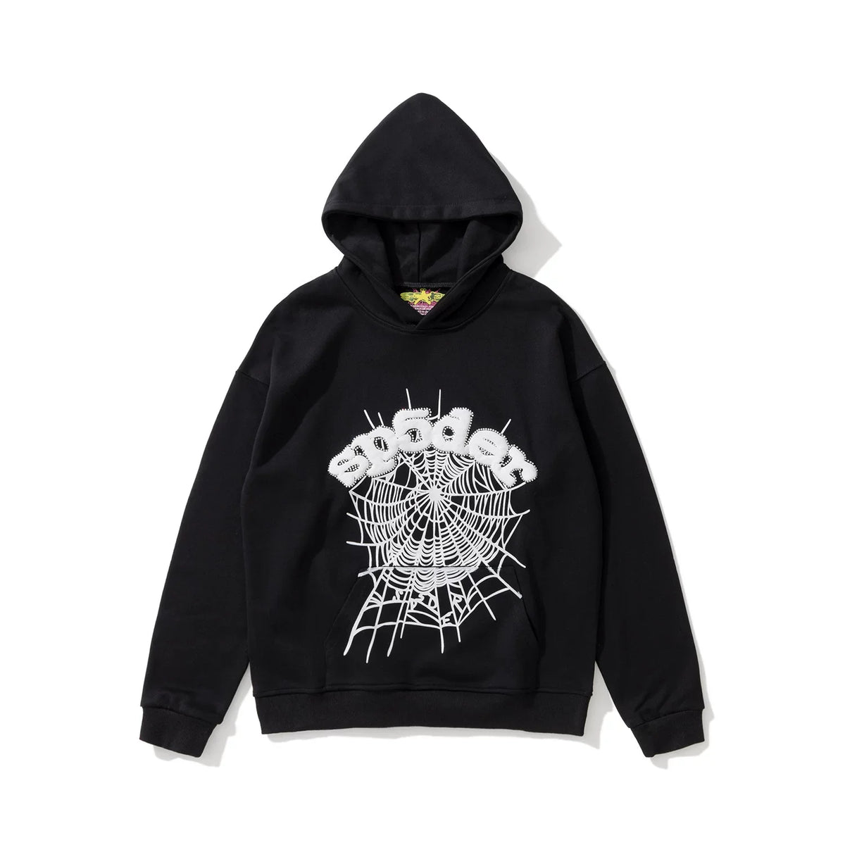 Sp5der Arch Logo Spider Web Black Pullover Hoodie