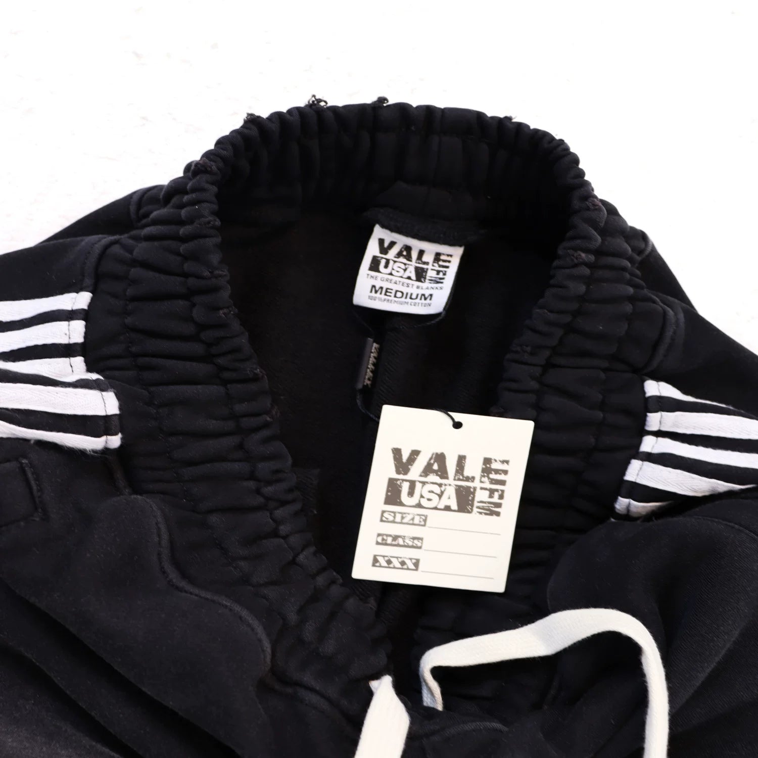 Vale Valley Bee Embroidered Distressed Striped Track Pants