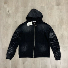 VALE VALLEY High Street Embroidered Zip Hoodie