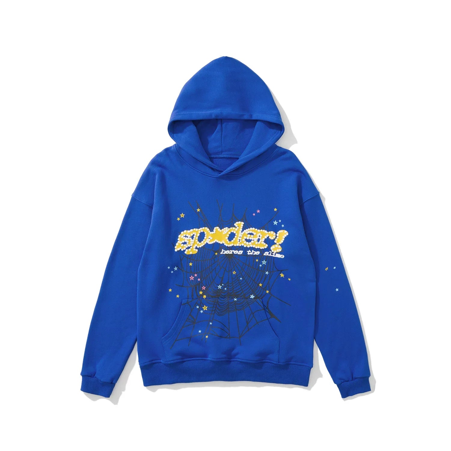 Sp5der Star & Web Graphic Royal Blue Pullover Hoodie