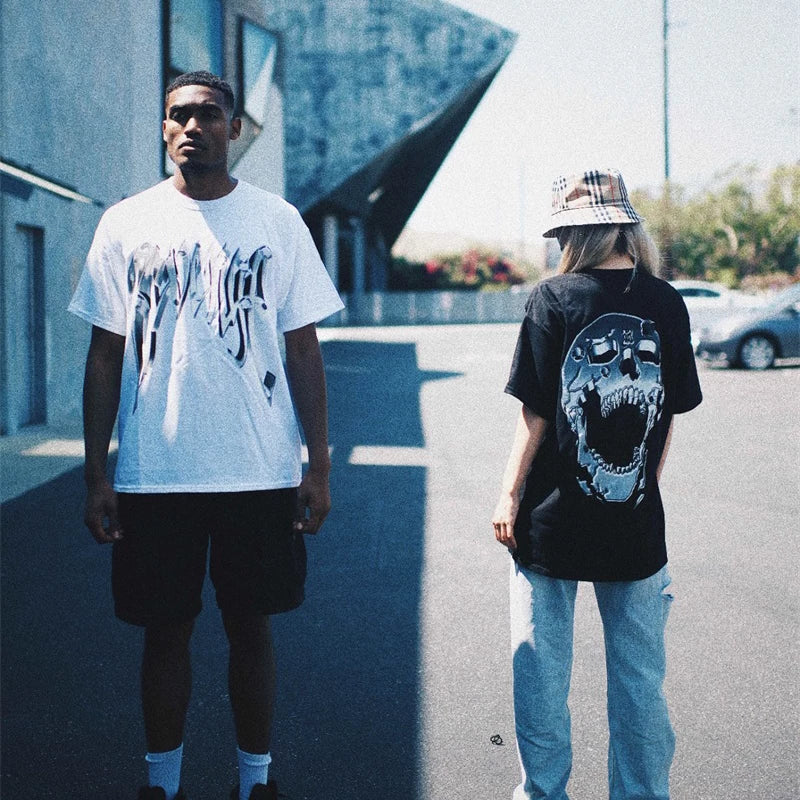 Revenge Anniversary Mechanic Skeleton Oversized Cotton Tee