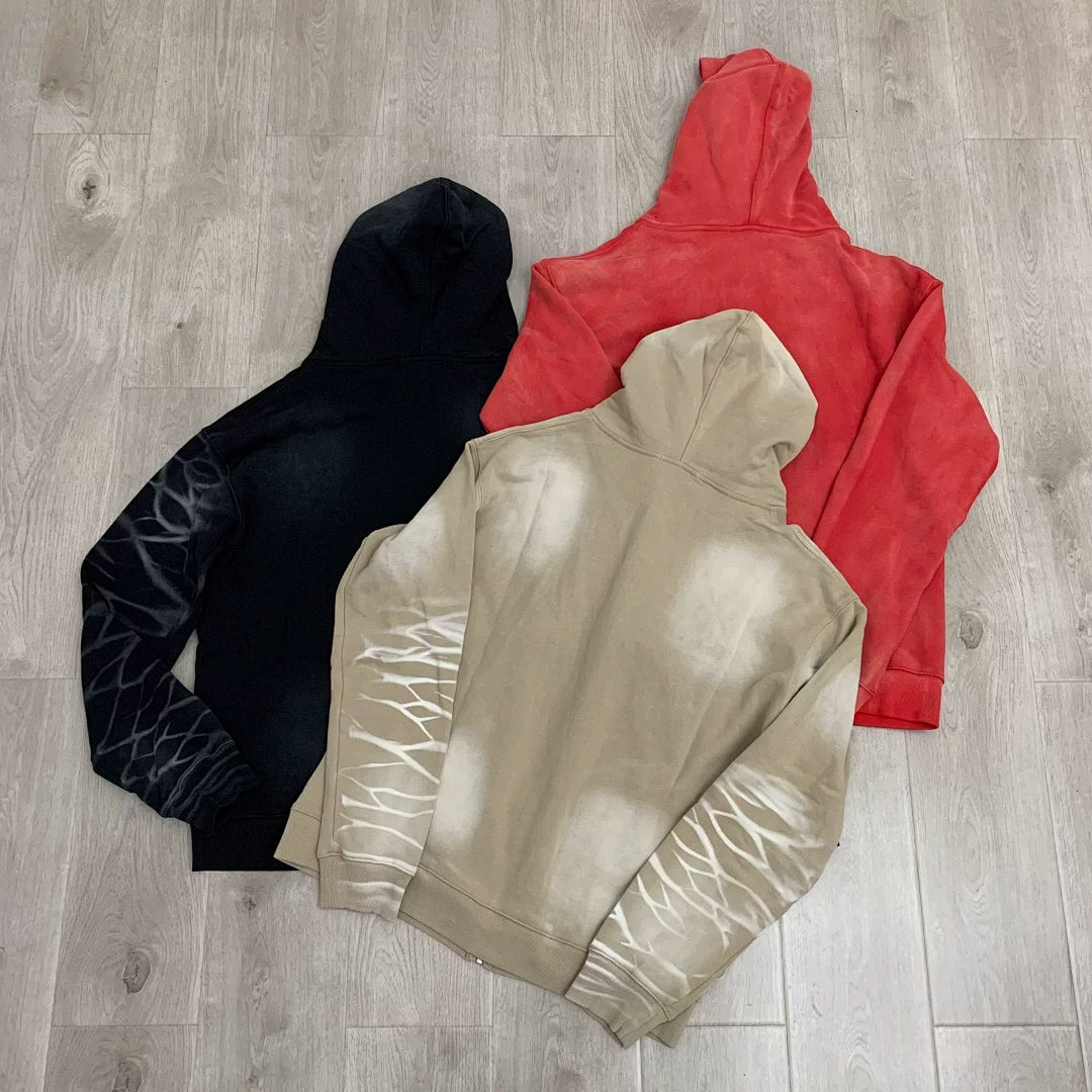 VALE VALLEY High Street Embroidered Zip Hoodie