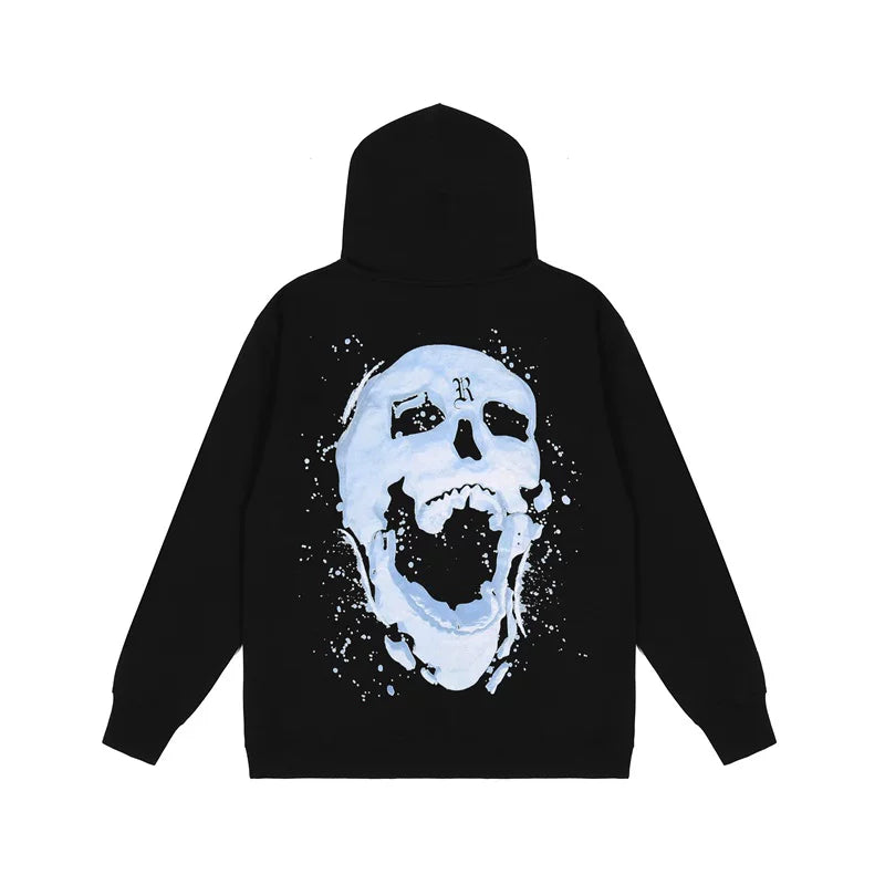 Revenge Autumn Winter Heavyweight Fleece Zip Up Hoodie