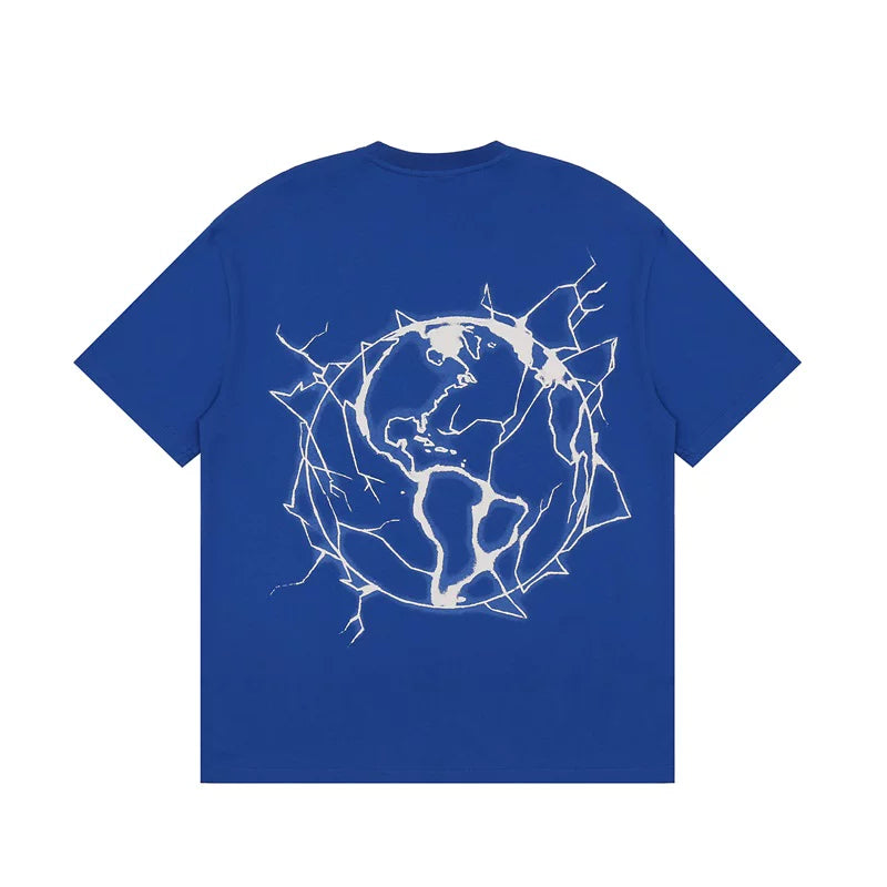 Revenge Lightning Logo Washed Oversized Cotton Tee