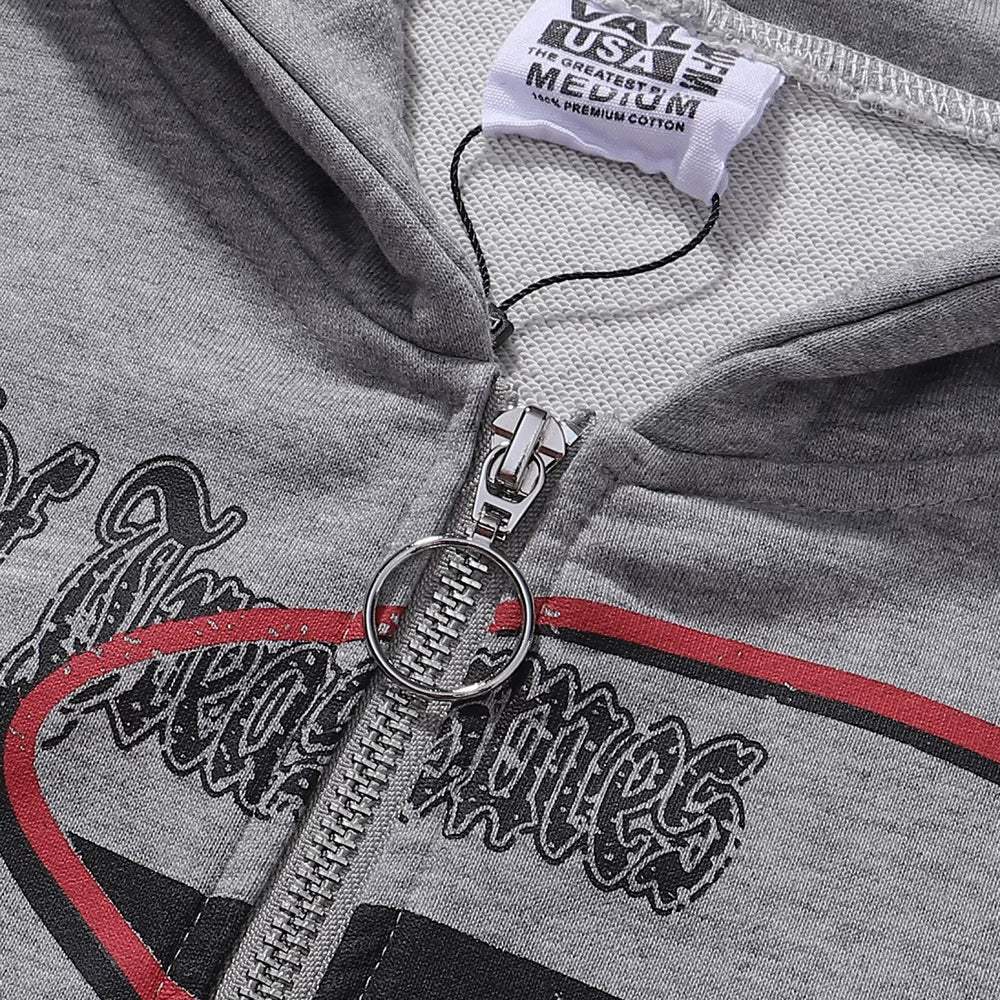 Vale Valley American High Street Graphic Zip Hoodie