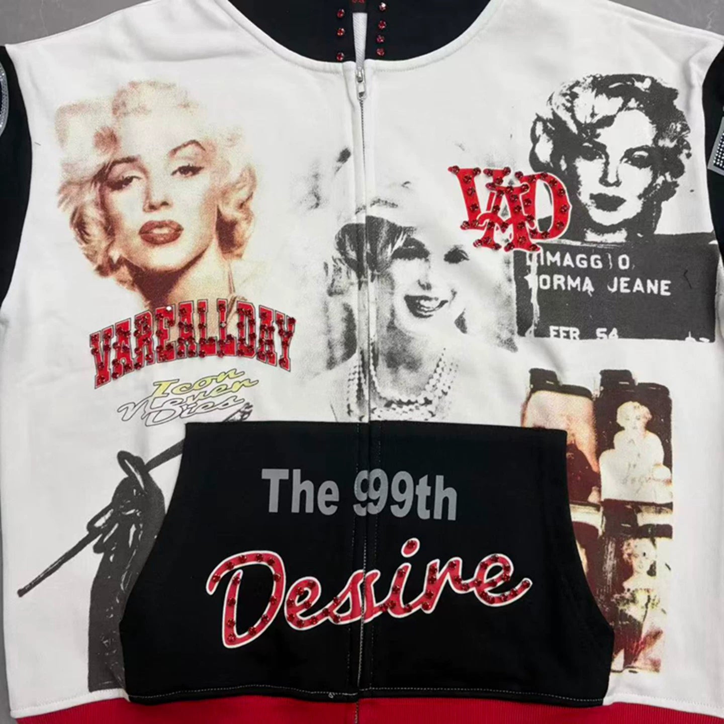 Vale Forever Movie Portrait Printed Zip Up Hoodie