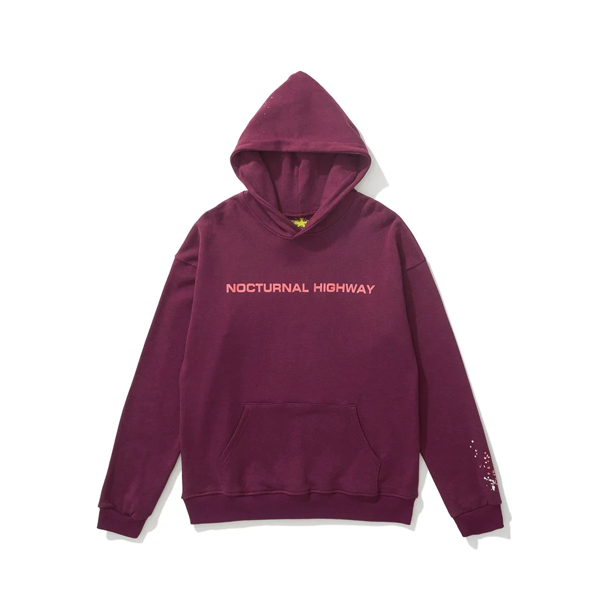 Sp5der "NOCTURNAL HIGHWAY" Burgundy Pullover Hoodie