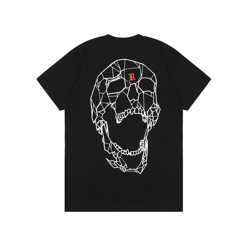 Revenge Dark Grunge Skull Sketch Oversized Tee
