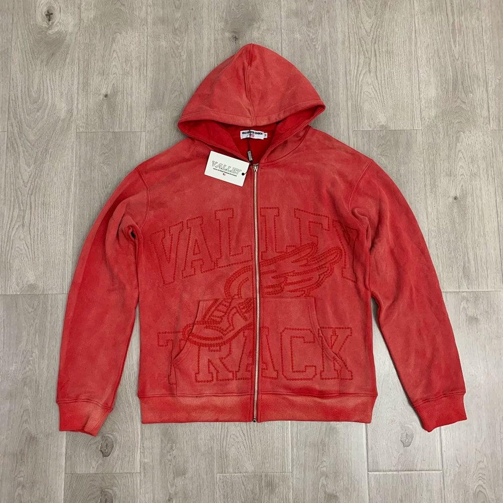 VALE VALLEY High Street Embroidered Zip Hoodie