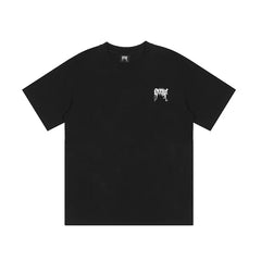 Revenge Minimalist Embroidered Logo Loose Cotton Tee